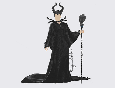 Maleficent art brush design flat graphic design illustration illustrator minimal sketch sketchbook