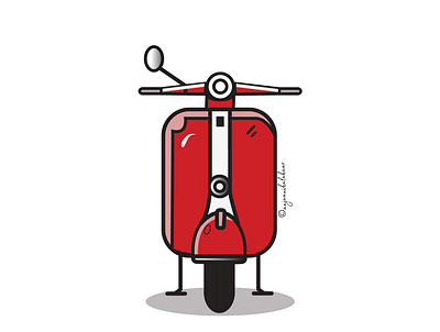 Kooter Illustration anjaanikalakaar art design flat graphic design illustration illustrator minimal scooter