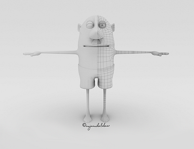 Stylised Character 360 degree 3d 3d animation 3d artist ambient occlusion anjaanikalakaar character characterdesign maya smooth stylized wireframe