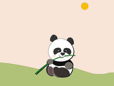 Panda 2d adobe illustrator art design digital artist digital illustration flat graphic design illustration indian artist minimal panda scene vector vector art