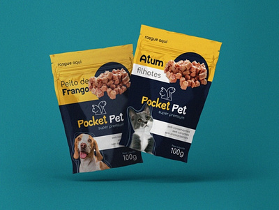 Pocket Pet Food Pack brand design brand identity cachorro cat cat food design design de embalagem dog dog food embalagem gato identidade de marca logo logodesign logotipo pack pack design packaging ração