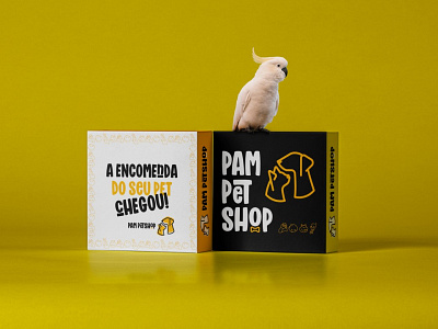 Pam Petshop Mockup bird brand design brand identity cachorro caixa cat design dog embalagem gato identidade de marca logo logodesign logotipo pack packaging pet petshop