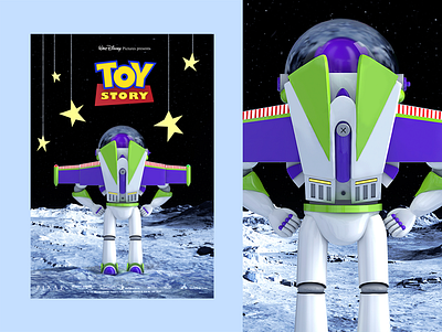 Toy Story poster austronaut cartoon cinema4d maxonc4d render space toy story universe