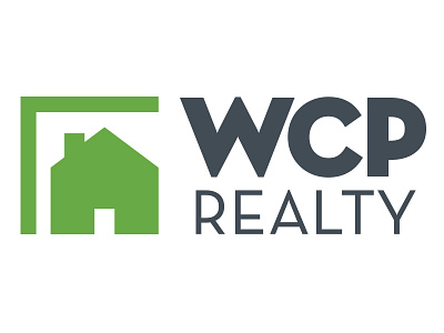 WCP Realty branding house icon logo realty sign