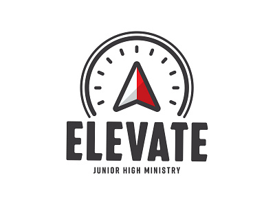 Elevate Ministry Logo brand church compass junior high logo ministry navigate north up