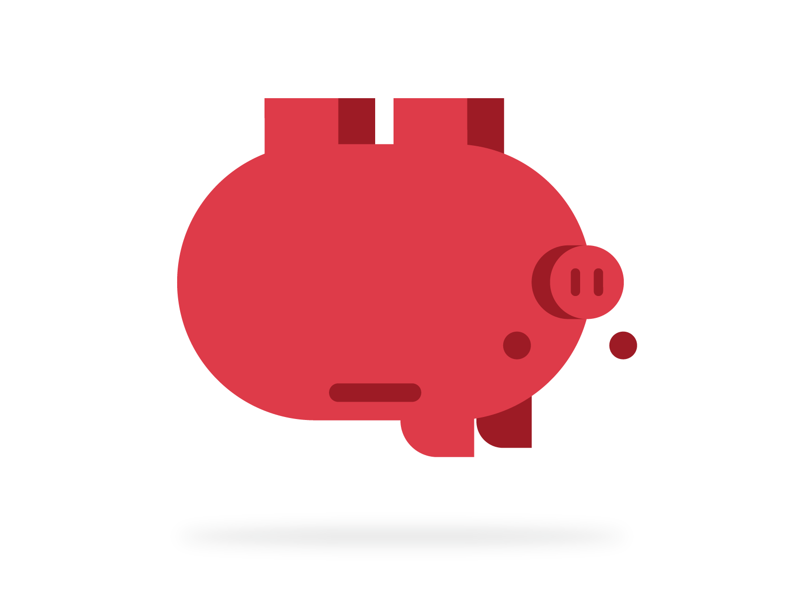 Piggy Bank finance icon illustration invest save money