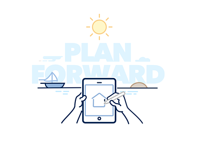 Plan Forward illustration minimal planning sketch