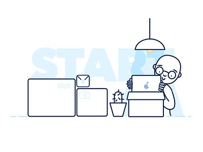 just start! business sketch startup