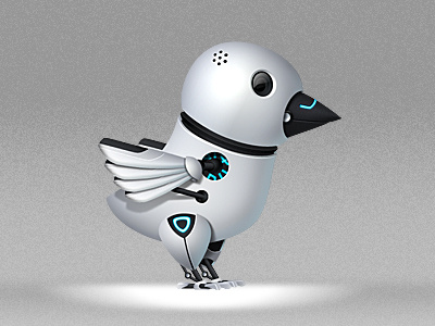 Futuristic Twitter Bird bird futuristic icon twitter