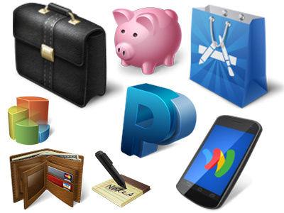 Free Ecommerce Icons appstore briefcase ecommerce icons payment paypal wallet