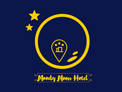 Moody Moon Hotel Logo And Design Concept