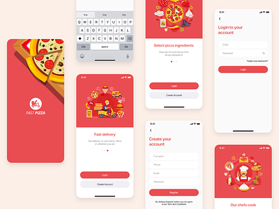 Fast Pizza - A Food Delivery App Design - Part 1 delivery fast food food food delivery pizza pizza delivery