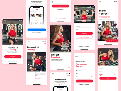 Fitness App UI - Part 1 calories exercises fitness fitness app gym gym app