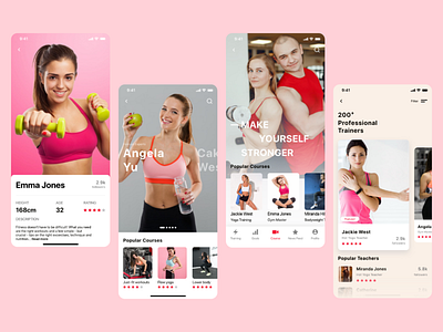 Fitness App UI - Part 3 fitness fitness app fitness ui gym gym app yoga app