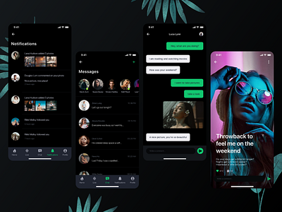 Dark Mode Social platform UI Kit - Part 5