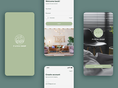 Furnishop - Furniture Shopping App UI - Part 1