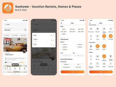 Sunhome - Vacation Rentals, Homes & Places - Part 2 airbnb app filter home place rental screen sunhome travel vacation