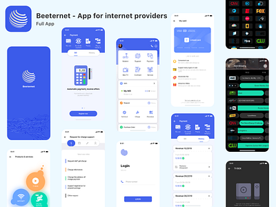 Beeternet - App for Internet Providers - Full App - 28 Screens