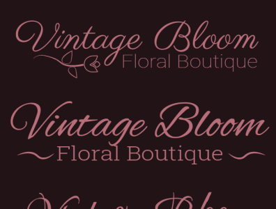 Simplistic Florist Logo Design Concepts design fancy flat floral florist illustrator logo logos minimal text