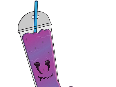 Slushiee branding cute design flat illustrator vector