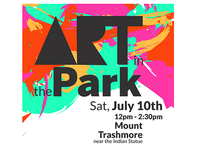 Art in the Park design illustration illustrator typography