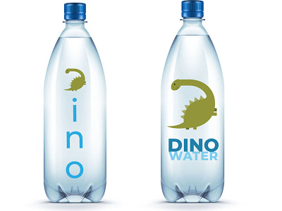 Dino Water design illustrator logo minimal