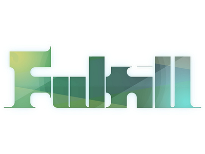 Fulfill design flat gradient graphic illustrator logo typography