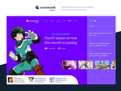 Crunchyroll News anime blog boku no hero academia crunchyroll deku japan landing page manga my hero academia news redesign ui