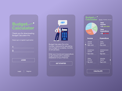 #DailyUI - Day 4 - Calculator design illustration ui ux