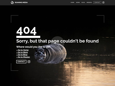 #DailyUI - Day 8 - 404 Page 404 branding design minimal photography typography ui ux web website