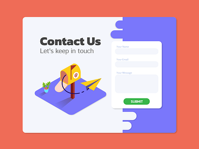 #DailyUI - Day 28 - Contact Us contact contact form contact us dailyui minimal ui ux vector