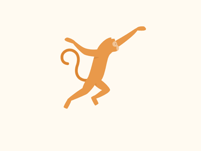 Swingin' after animation cycle effects gif monkey orange primate swing vector