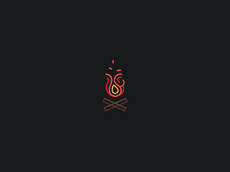 Fire icon after animation camp effects fire gif illustrator log loop yule
