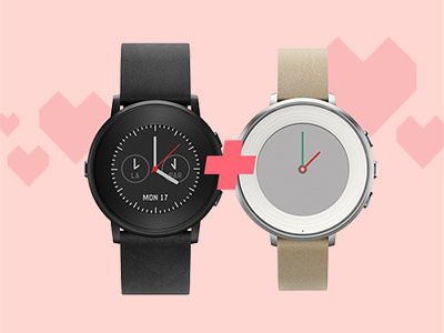 Pebble - Valentine's Day Campaign bundle email hearts marketing pebble pink plus smartwatch valentines day