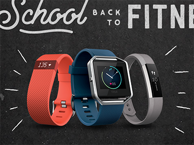 Back to School. Back to Fitness. back to school chalkboard fitbit fitness trackers