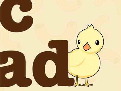 Baby Chick Illustration animal baby chick easter farm illustration illustrator macaroni recipe serif type typography