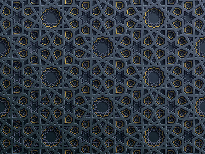 Arabic volumetric pattern. arabian arabic background blue gold islamic