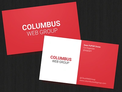 Columbus Web Group Business Cards business cards card cards cbus columbus columbus web group cwg meetup sketch 3