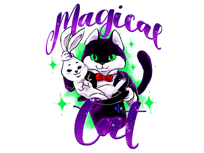 Zorra magical ajuda branding cat help illustration illustrator logo typography