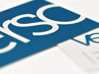 Verso - Business Card blue business card card logo paper print
