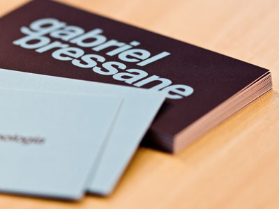 Gabriel Bressane Business Card blue business card card helvetica logo paper print vintage