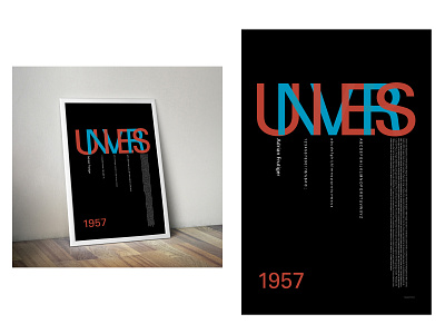Univers Type Specimen Poster design indesign typography
