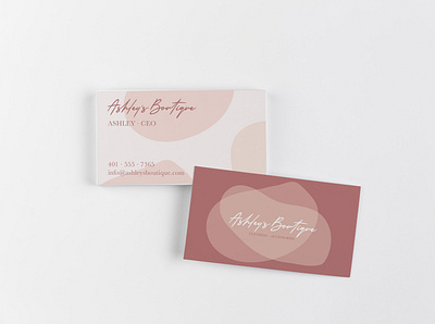 Ashley's Boutique branding businesscard design