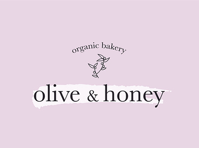 Olive & Honey Bakery branding design illustrator