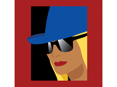 Blue Hat Lady art design illustration illustrator vector