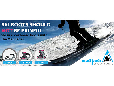 Banner Ad for MadJacks Snowsports branding design illustrator logo photoshop