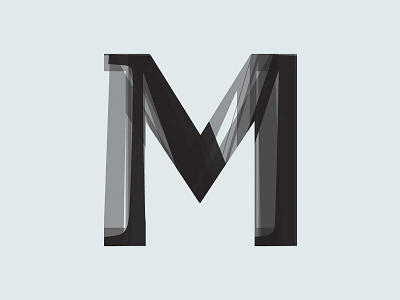 M Letter alphabet black dropcap gotham letter lettering monochrome type typography