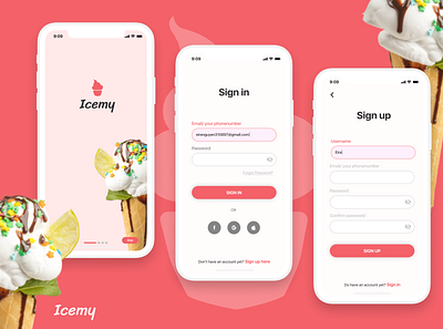 Icemy Sign Up Daily | UI #01