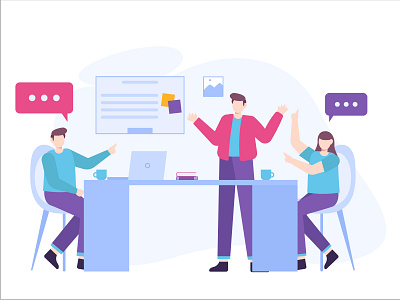 Meeting app business design element flat flat illustration globe icon interface landing page layout login message mobile modern ui uiux ux vector web