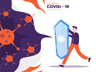 Covid-19 app business coronavirus covid 19 epidemic flat health icon illustration layout logo mobile outbreak pandemic quarantine smartphone ui ux vector virus